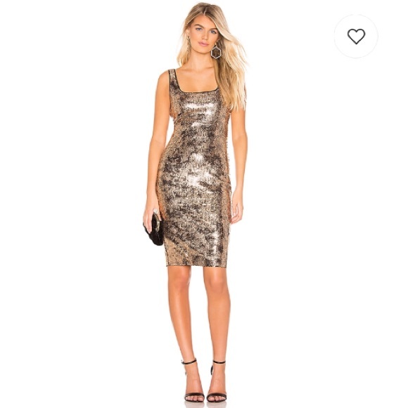 Bardot Dresses & Skirts - [bardot] neve dress in rose gold foil sequin